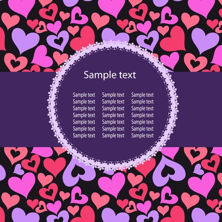Hearts Background with sample textのイラスト素材