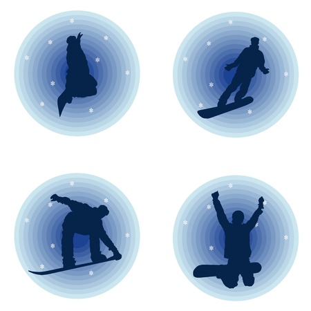 snowboarding のイラスト素材