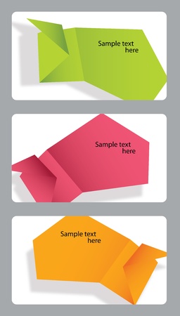 Set of speech bubbles incorporated in gift cards.のイラスト素材