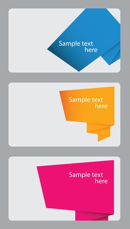 Set of speech bubbles incorporated in gift cards.のイラスト素材