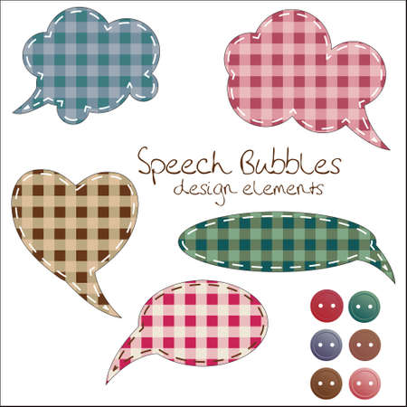 set of different speech bubbles, design elementsのイラスト素材