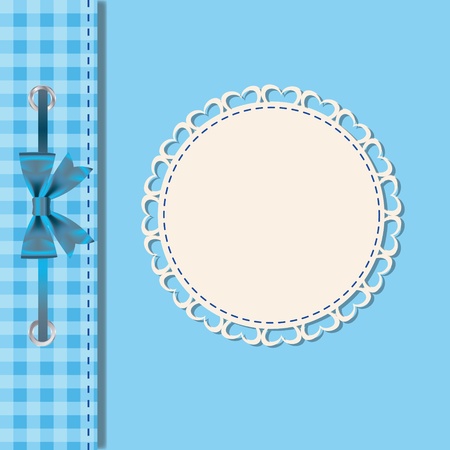 Vector greeting card or cover with bow  Space for your text or picture のイラスト素材