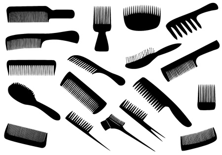 Vector hairdresser tools isolated on whiteのイラスト素材