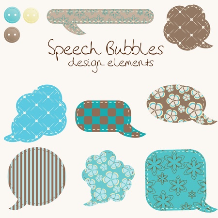 set of different speech bubbles, design elementsのイラスト素材