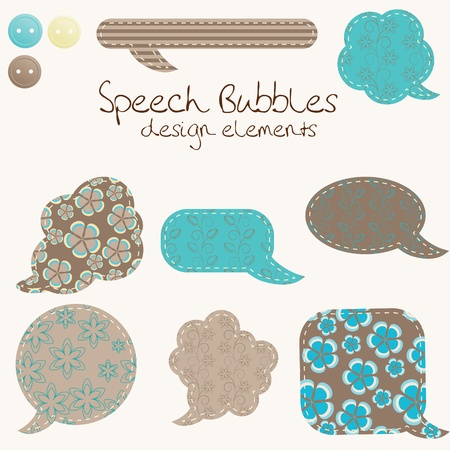 set of different speech bubbles, design elementsのイラスト素材