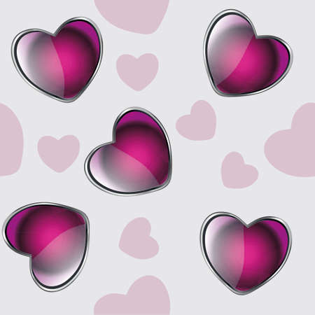 valentine seamless hearts pattern backgroundのイラスト素材