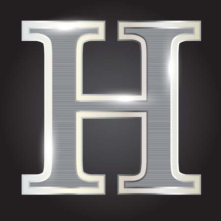 Silver metallic fonts vector illustrationのイラスト素材