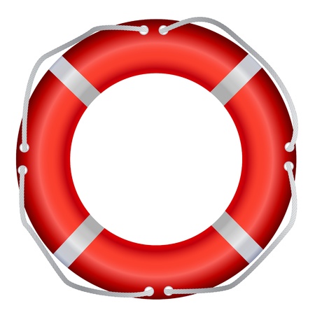Life Buoy, Isolated On White Background, Vector Illustrationのイラスト素材
