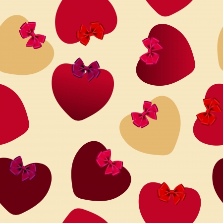 valentine seamless hearts patternのイラスト素材