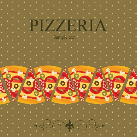 Pizza Menu Template, vector illustrationのイラスト素材