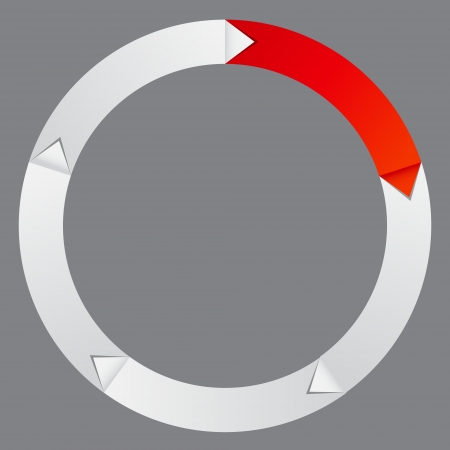 Concept of colorful circular banners with arrows for different business designのイラスト素材
