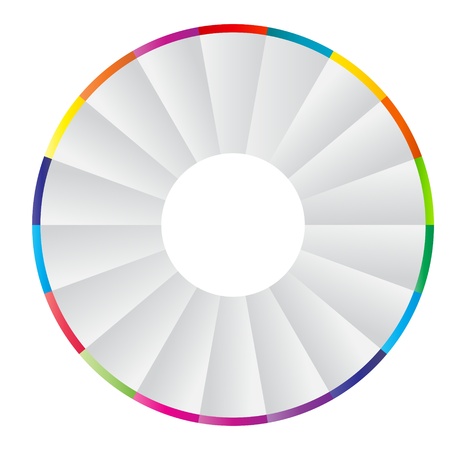 Concept of colorful circular banners with arrows for different business design illustrationのイラスト素材