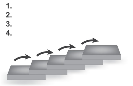 Career ladder illustrationのイラスト素材