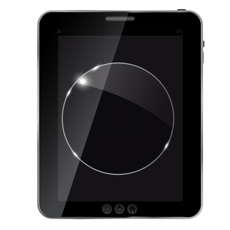 abstract tablet with glass framework. Vector illustration.のイラスト素材
