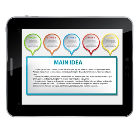 Abstract  design Tablet. Vector illustrationのイラスト素材