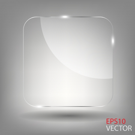 Realistic glass frame.のイラスト素材