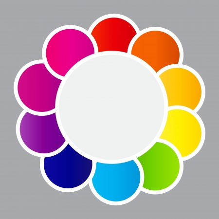 Concept of colorful circular banners for different business design   illustrationのイラスト素材