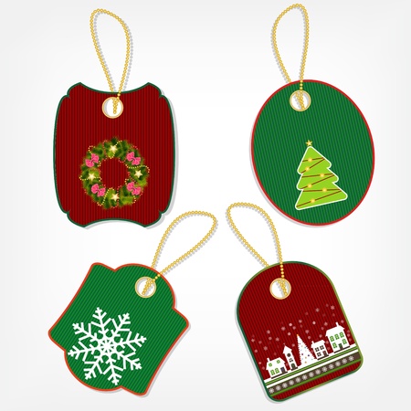 Set of Christmas stickersのイラスト素材