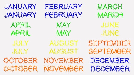 Set for the calendar month のイラスト素材