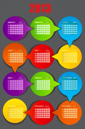 Calendar 2013 のイラスト素材