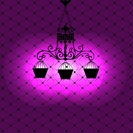 Vintage background with chandelier illustrationのイラスト素材