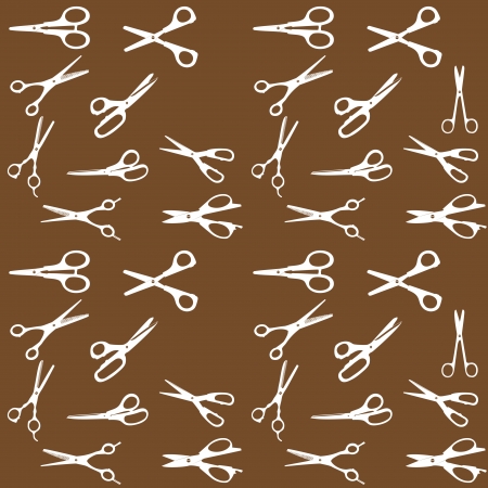 silhouette Scissors seamless pattern  illustration のイラスト素材