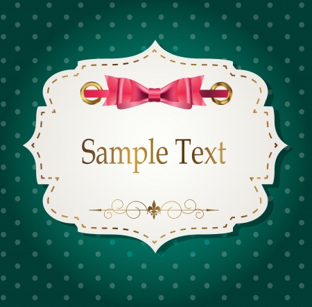 gift card with ribbons, design elements  Vector illustrationのイラスト素材