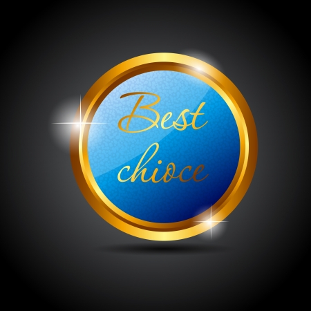 Vector best choice  label with red ribbon のイラスト素材