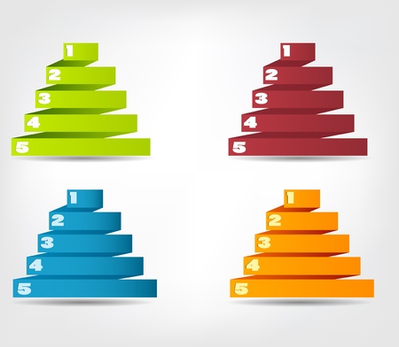 Concept of colorful origami for different business design  Vectoのイラスト素材