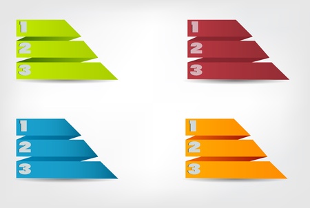 Concept of colorful origami for different business design  Vectoのイラスト素材