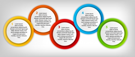 Concept of colorful circular banners with arrows for different bのイラスト素材