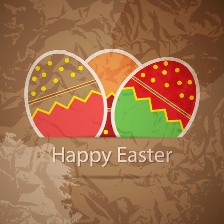 Easter eggs card with colourful eggs  vector illustrationのイラスト素材