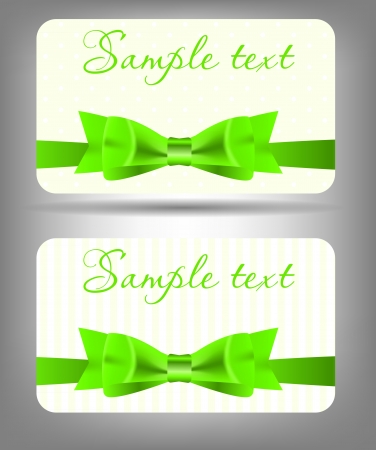 Card with bow and ribbon  Vector illustrationのイラスト素材