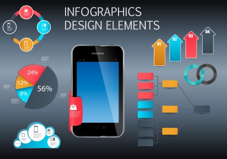 Infographic template business vector illustrationのイラスト素材