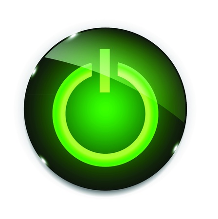 Glass power button icon   illustrationの写真素材