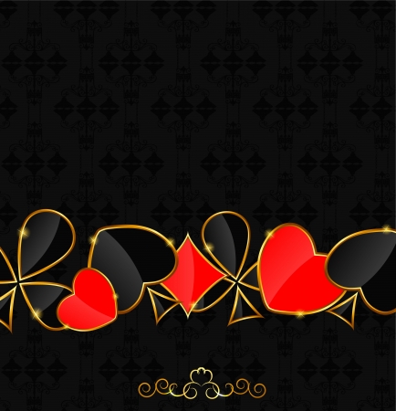 Abstract background with card suits for design  Vector illustratのイラスト素材