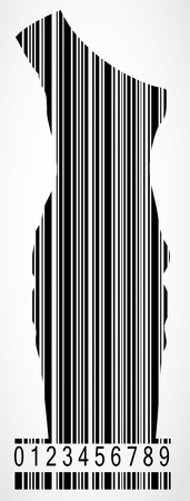Barcode dress image のイラスト素材
