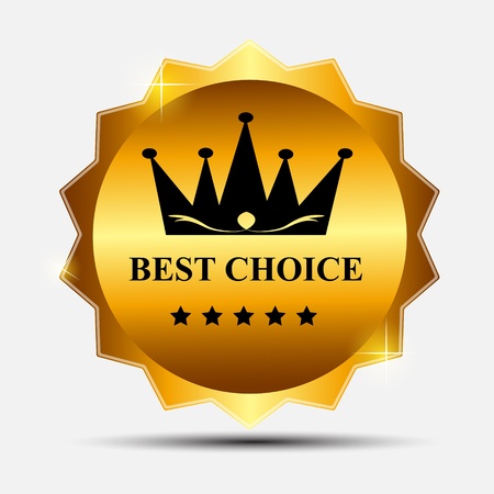 Vector gold sign, label templateのイラスト素材