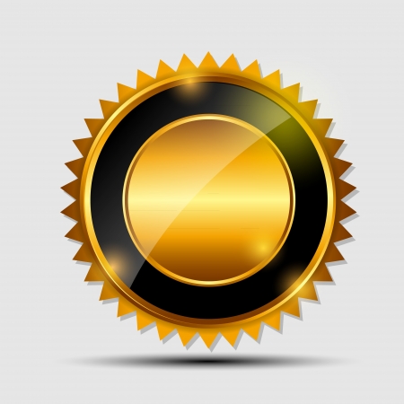 Vector gold sign, label templateのイラスト素材