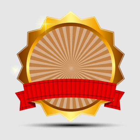 Vector gold sign, label templateのイラスト素材