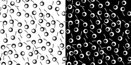 Seamless cherry background. Fabric patternのイラスト素材