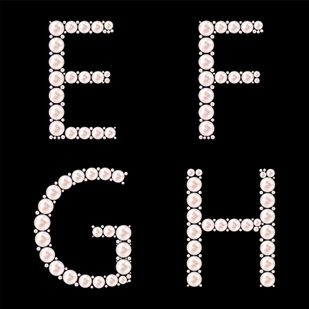 Pearl ABC vector illustrationのイラスト素材