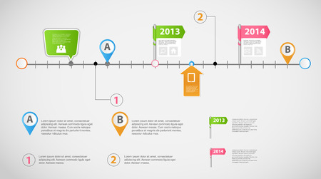 Timeline infographic business template vector illustrationのイラスト素材
