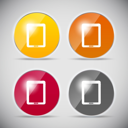Shine glossy computer icon vector illustrationのイラスト素材