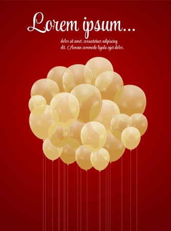 Color glossy balloons background vector illustrationのイラスト素材