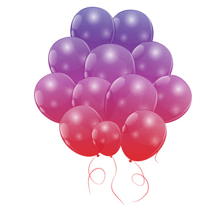 Color glossy balloons background vector illustrationのイラスト素材