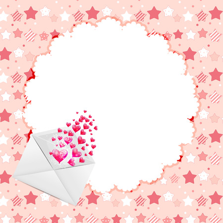 Valentines day heart background illustrationのイラスト素材