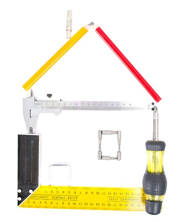 Tools collection isolated on whiteの写真素材