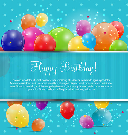 Color glossy balloons background vector illustrationのイラスト素材