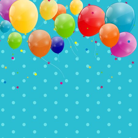 Color glossy balloons background vector illustrationのイラスト素材